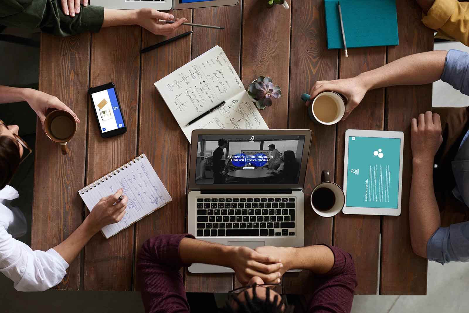 L'équipe autour d'un projet