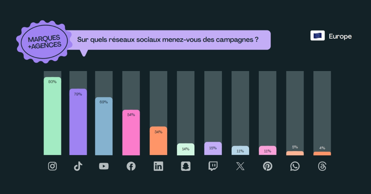 Graphique sur l'utilisation des réseaux sociaux en BtoC.