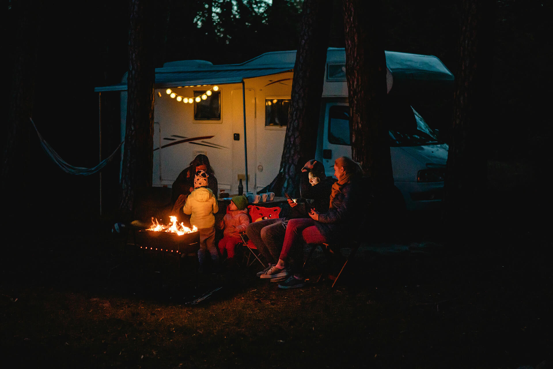 storytelling pour un camping car avec une famille