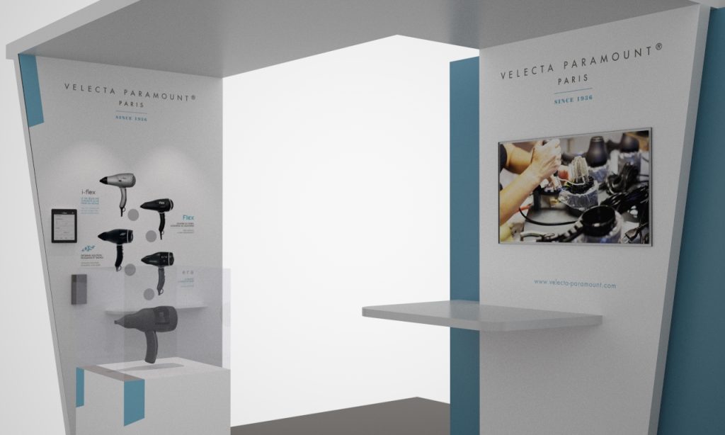 Stand 3D Velecta Paramount - intérieur
