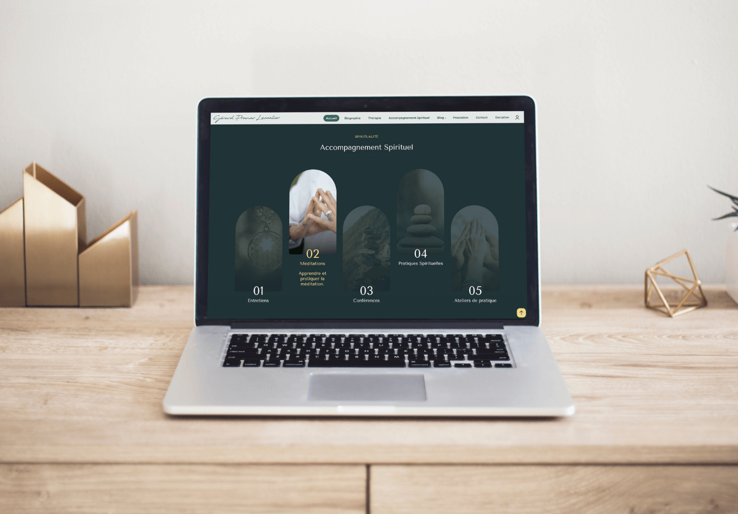 Site web sur ordinateur